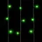 Светодиодный занавес 2*1 м., 200 зеленых LED ламп, черный провод ПВХ, LTC (PCL202-11-2G)