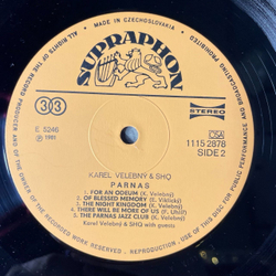 Винтажная виниловая пластинка LP Karel Velebny and SHQ Parnas (Чехословакия 1981)