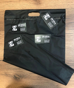 Пакет слайдер черный матовый с вырубной ручкой 20*30 см 60 мкм