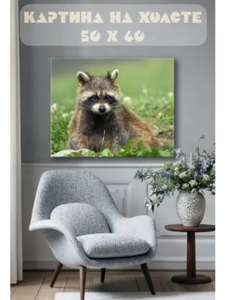 Картина на стену 40 X 50 Енот