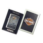 Зажигалка серебристая Zippo Harley-Davidson с покрытием Street Chrome