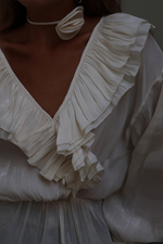 Блуза с рюшами молочный