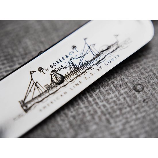 Опасная бритва Boker 140920 S.S. Saint Louis 6/8 с клинком из стали , рукоять дерево