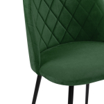 Стул на металлокаркасе Woodville Зест темно-зеленый, черный глянец, ножки черные