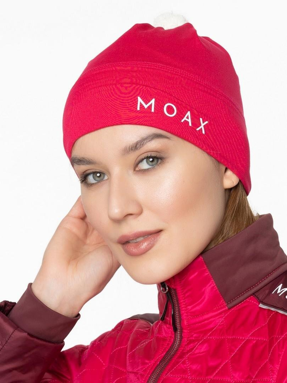 Шапка MOAX Tauri Stretch, брусничный, OS, 23803M-96000