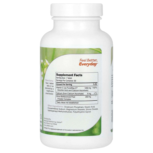 Zahler, Pure Way-C, витамин C и биофлавоноиды, 1000 мг, 90 таблеток