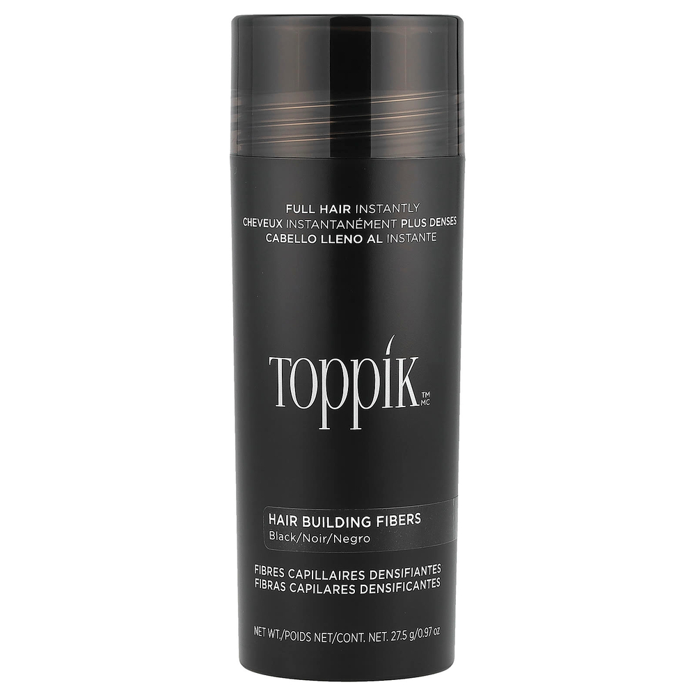 Toppik, клетчатка для наращивания волос, черный, 27,5 г (0,97 унции)