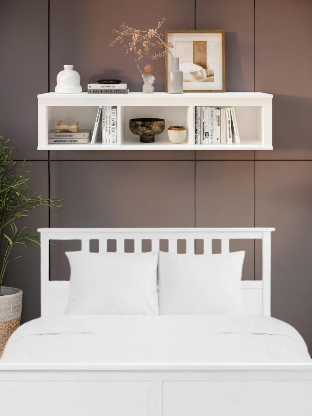 IKEA Полка настенная HEMNES,148*37*34, из массива сосны, белый, КЫМОР (ХЕМНЭС ИКЕА)