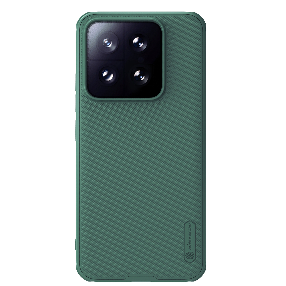Чехол усиленный зеленого цвета (Deep Green) от Nillkin c поддержкой беспроводной зарядки для Xiaomi 14, серия Super Frosted Shield Pro Magnetic