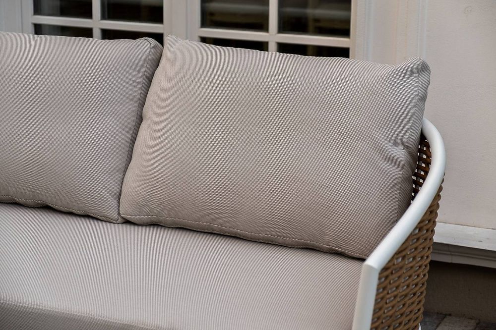 "Тоскана" лаунж-зона из искусственного ротанга, цвет соломенный