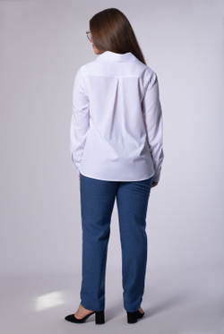 Блузка женская 3724зп, белый #86Бел093724зп