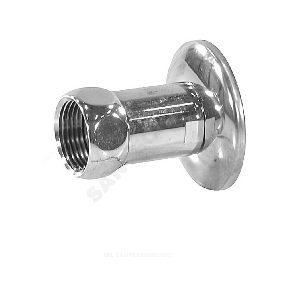Соединитель для полотенцесушителя латунь Ду 20х15 3/4"x1/2" нак/гайка/НР прямой хром 0003-15 RCN