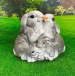 Фигура из гипса «Семья зайчиков» 29*25 см
