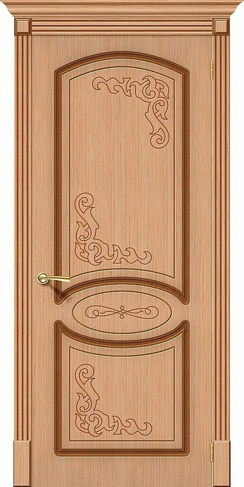 Дверь Азалия / Цвет Ф-01 (Дуб) / Двери Браво