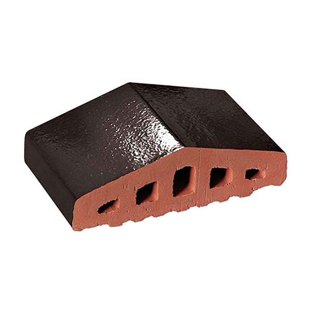 Клинкерный заборный элемент King Klinker, Ониксовый черный (17) Onyx black, 180/120x100x58