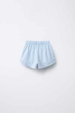 ZARA БЕРМУДЫ С ОТДЕЛКОЙ, НЕБЕСНО-ГОЛУБОЙ