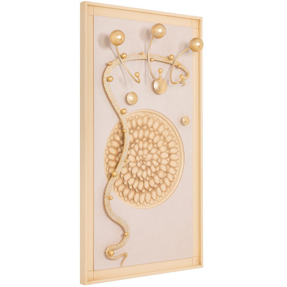 Вешалка настенная Heri 1 Айвори Мраморное золото