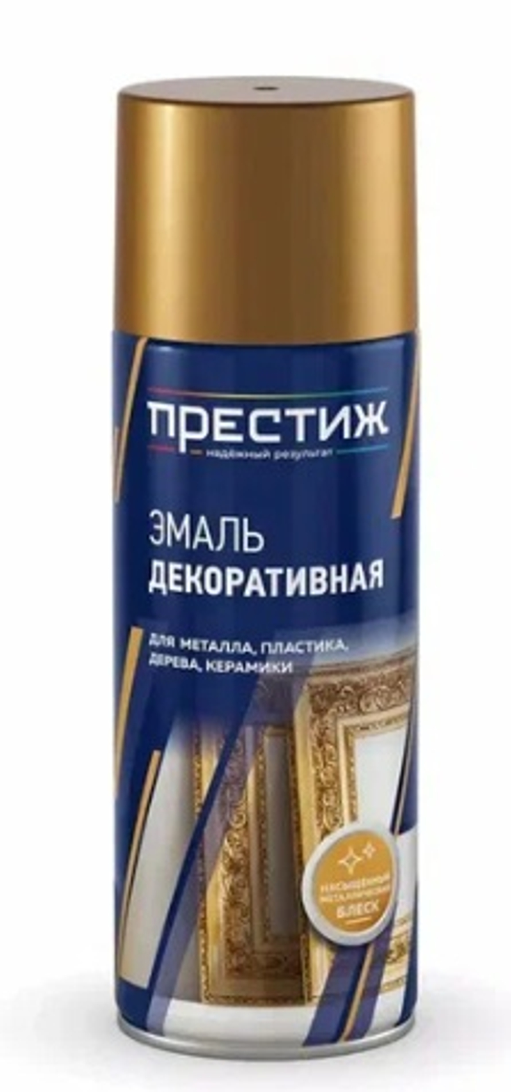 Краска акрил аэрозольная Престиж золото металлик 425мл
