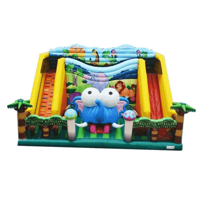 Надувная горка "Главный слон"