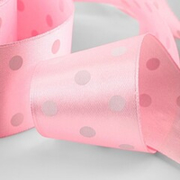 Атласная лента в горошек 40 мм