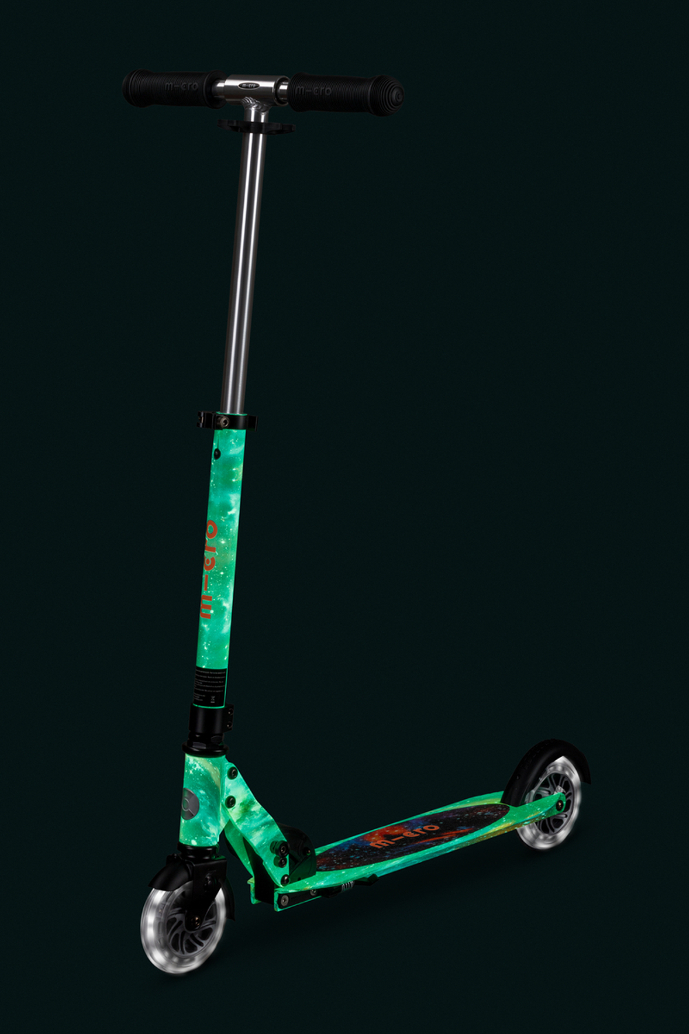 Самокат Micro Sprite Glow (светится в темноте) LED, Art Млечный путь