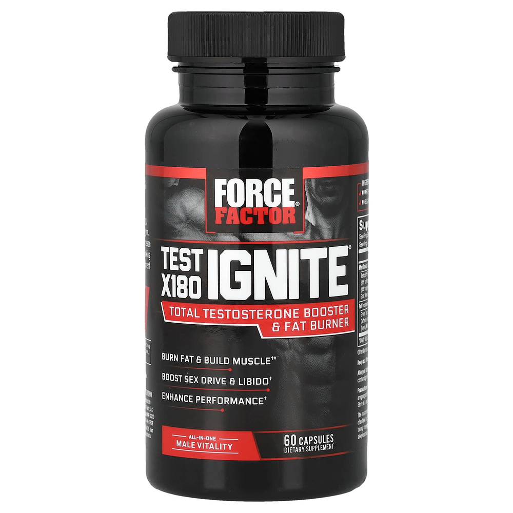 Force Factor, Test X180 Ignite®, 60 капсул