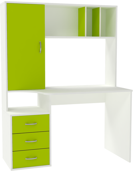 Стол компьютерный КарИВи Сокол Белый  Лайм