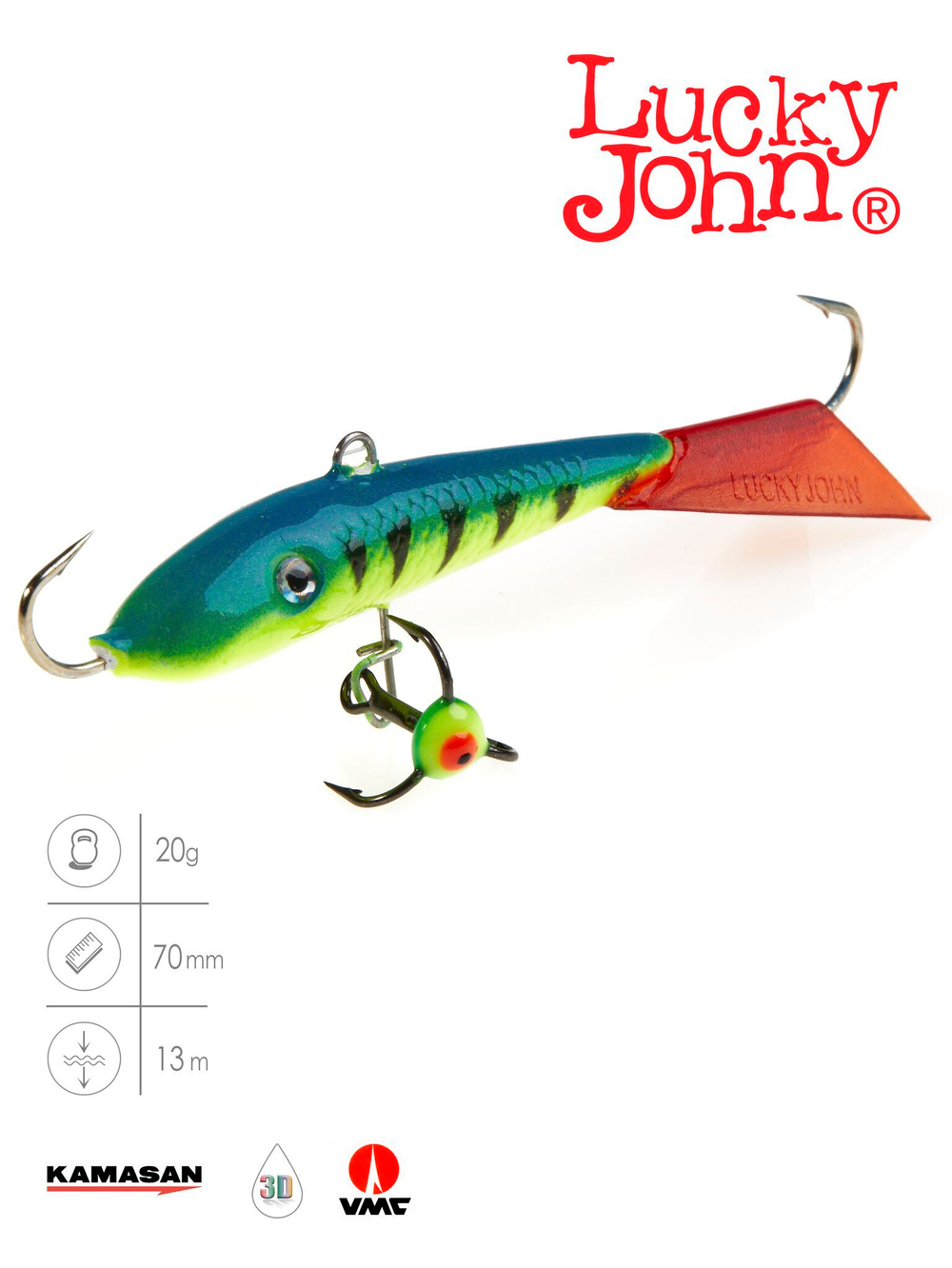 Балансир LUCKY JOHN Fin №5 (+тройник), цвет 36RT, арт. 71513-36RT