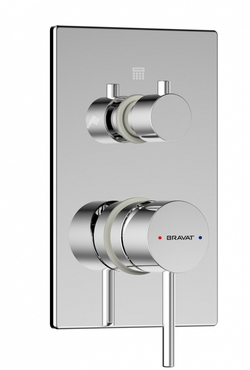 Смеситель встраиваемый в стену Bravat Arc (3-функц)