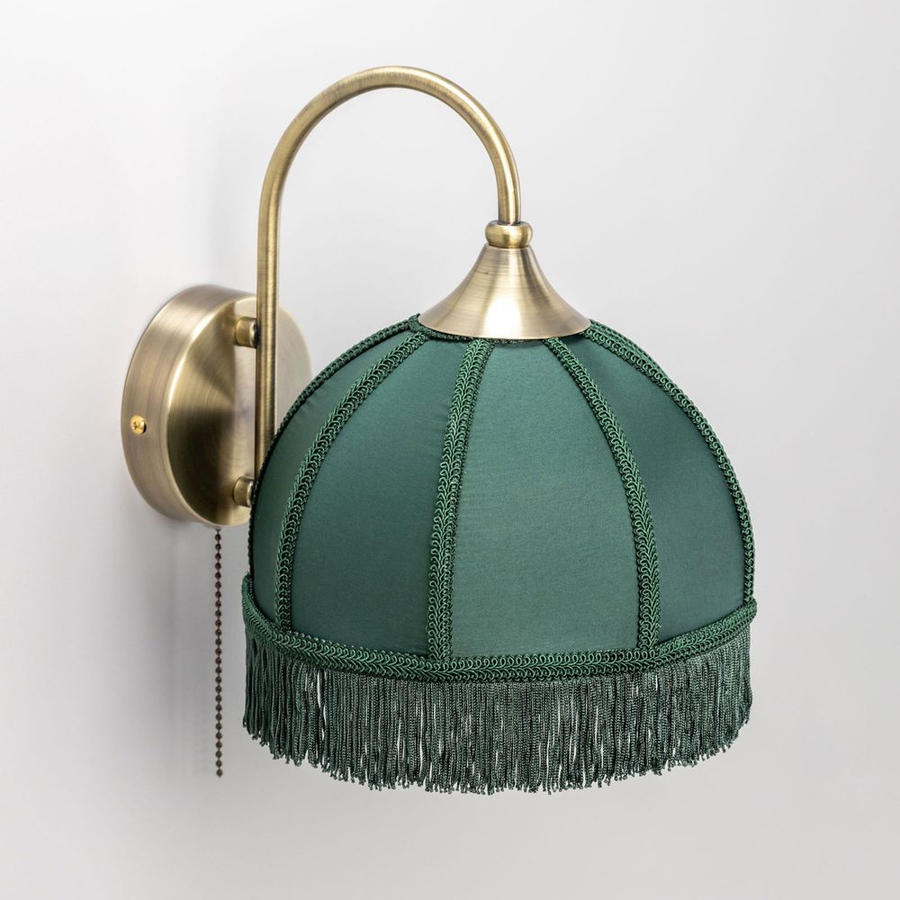 Citilux Базель CL407312 Бра с зелёным абажуром и выключателем