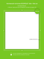 Матовый натяжной потолок 3.8 м2