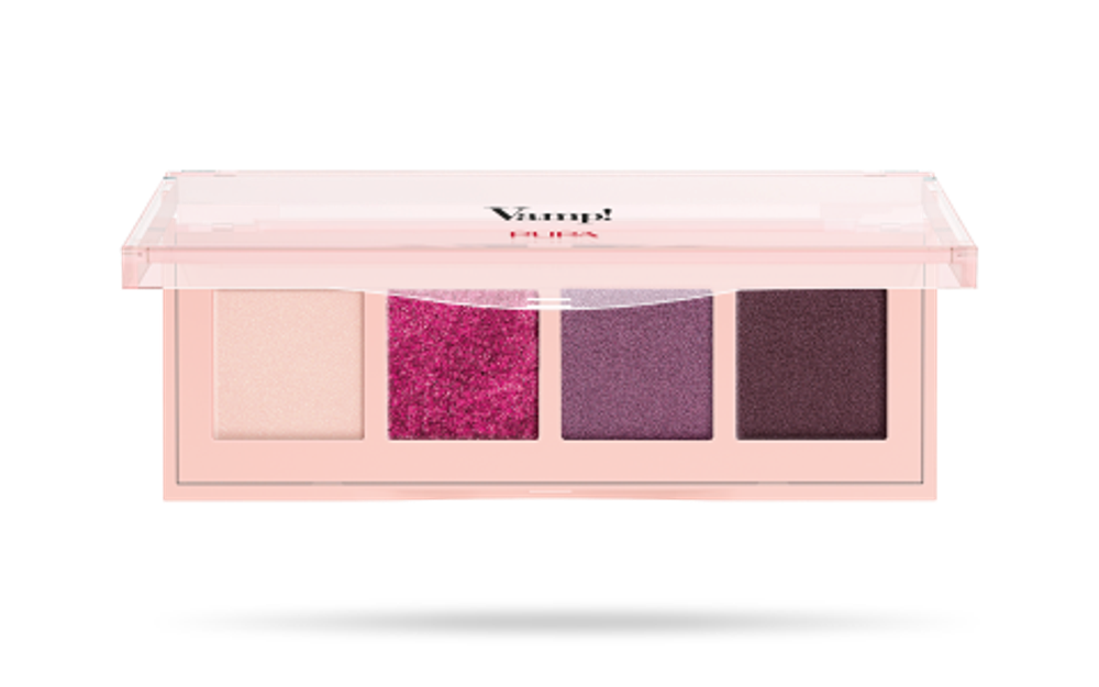 Pupa Палетка теней для век Vamp! 4 Eyeshadow Palette, 4 оттенка, тон №004, Яркая слива, 5,2 гр