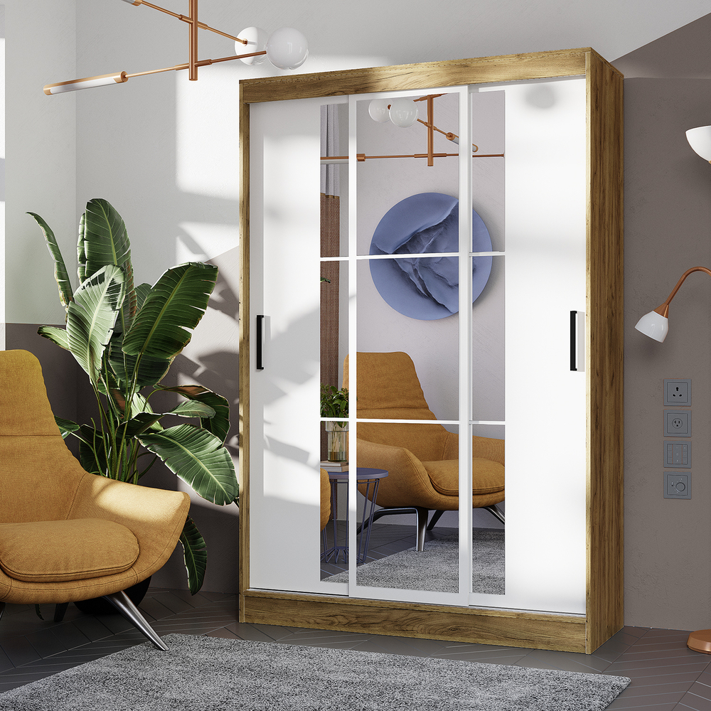 Шкаф-купе Тайм ШКК-03 Крафт/Белый