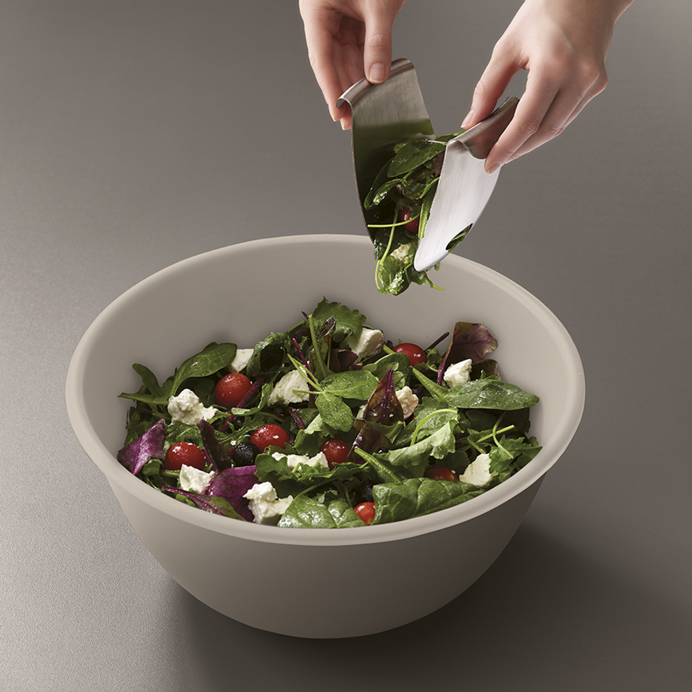 Миска с приборами для салата uno stone