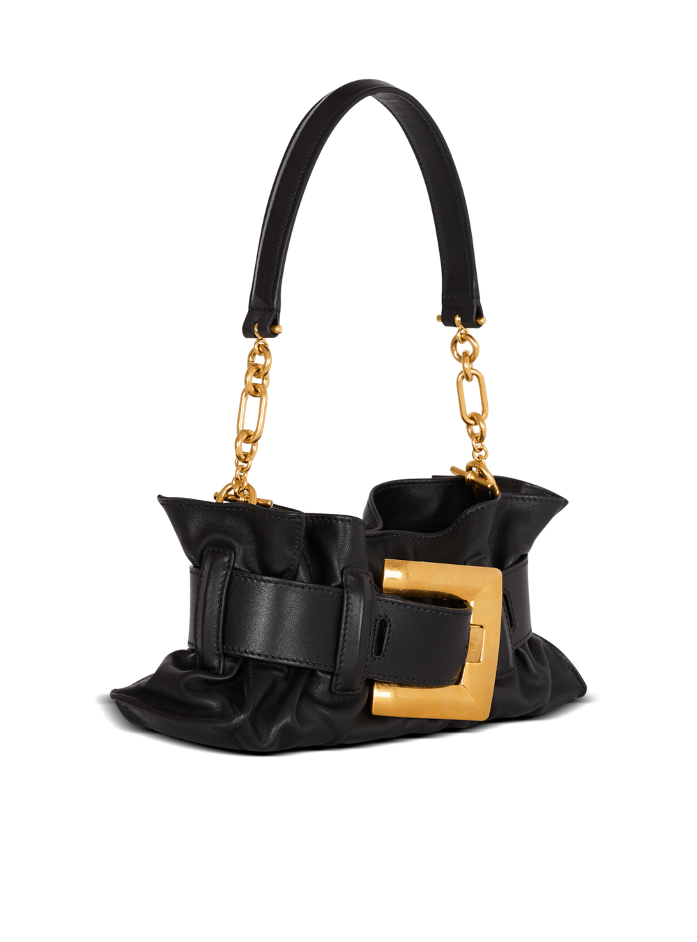 Balmain Мини-сумка Anthem из телячьей кожи, черный