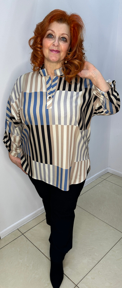 Рубашка-поло в полоску