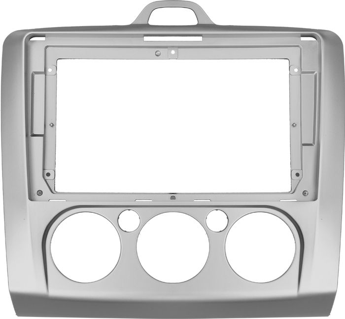 Магнитола для Ford Focus 2 2004-2011 (кондиционер, рамка серебро) - Teyes CC2 PLUS монитор 9" QLED, Android 10, Быстрая, SIM-слот