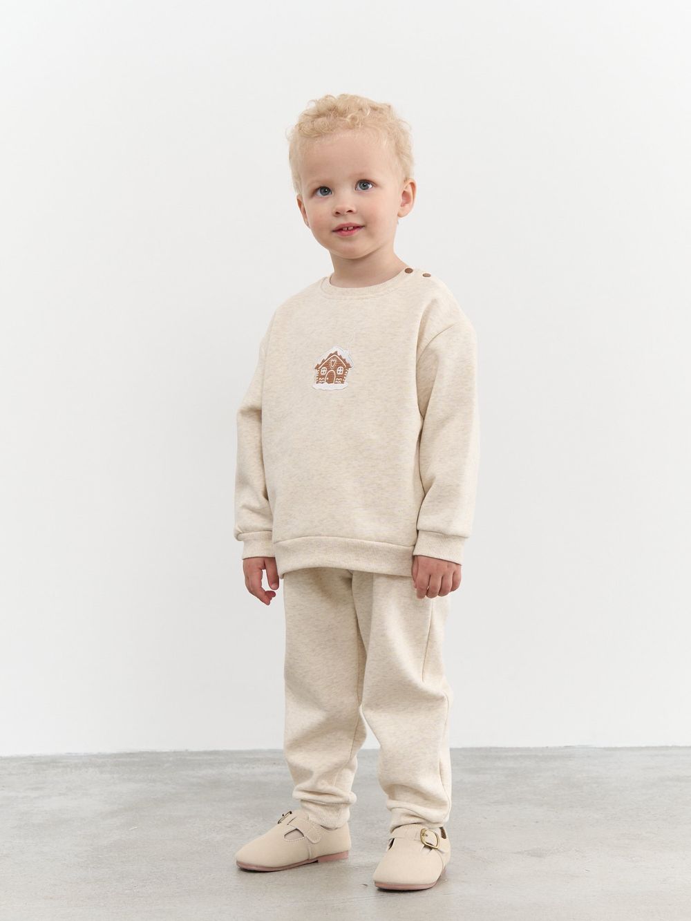 Джоггеры "Ванильный пудинг" утепленные 0+