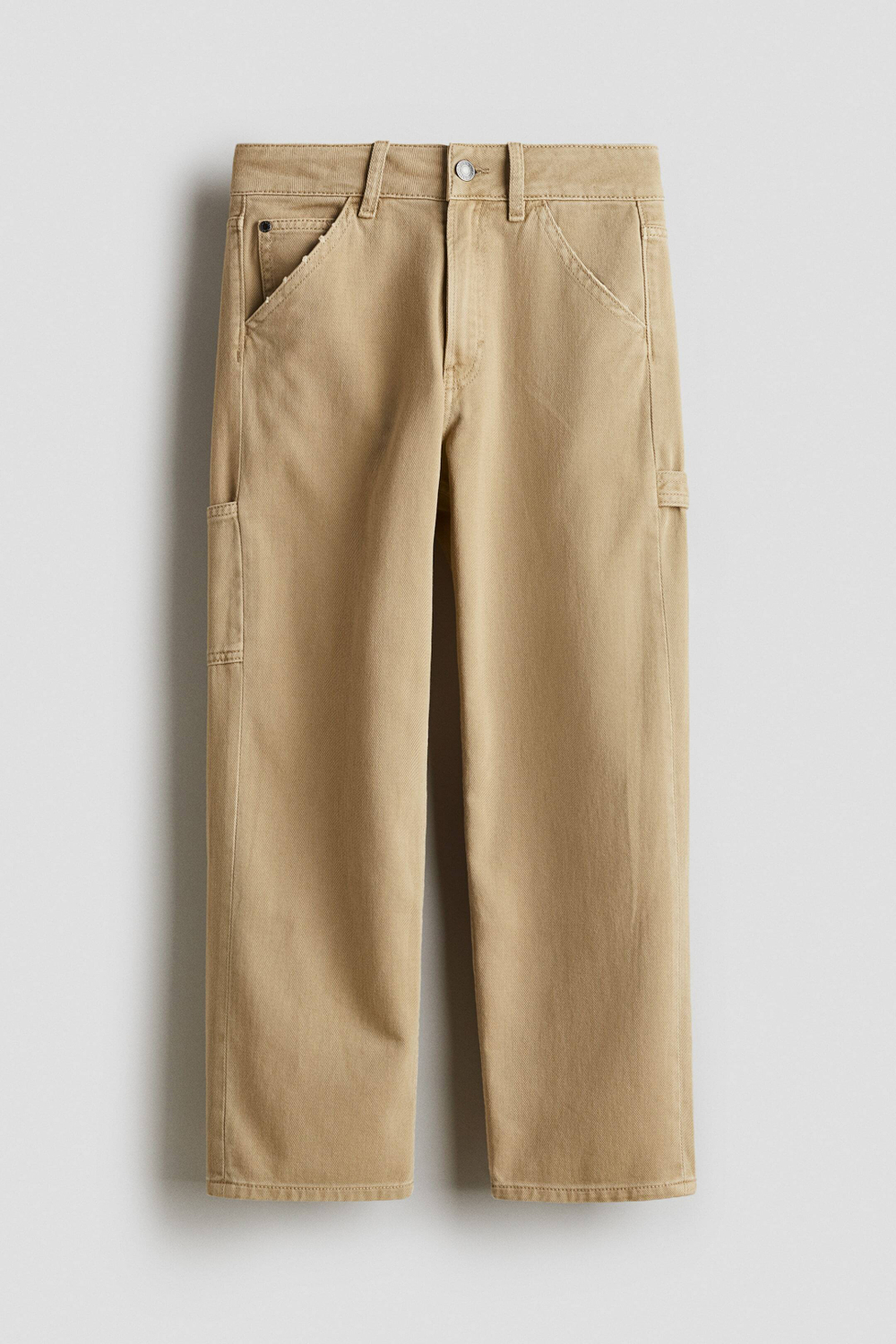 H&M Джинсы Carpenter свободного кроя, бежевый