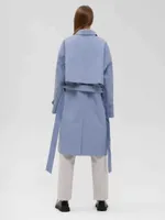 Плащ FOS Средней длины Женский Голубой