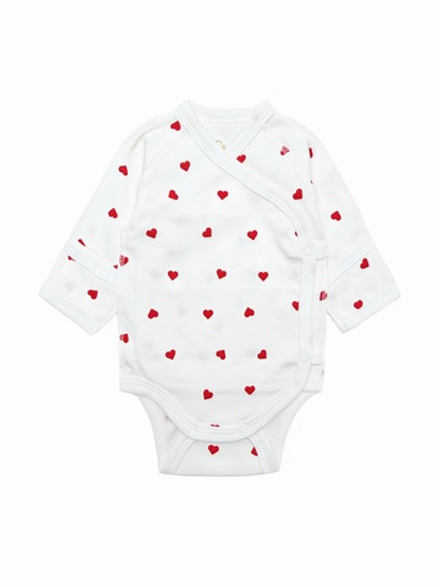 Боди-кимоно Сердечки red (56,62)