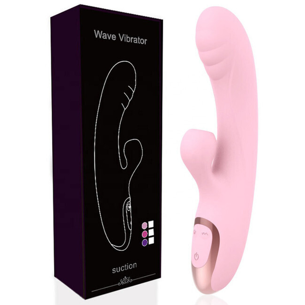 Вибромассажер с вакуумной клиторальной стимуляцией нежно-розовый (перезаряжаемый) (Цвет: нежно-розовый)