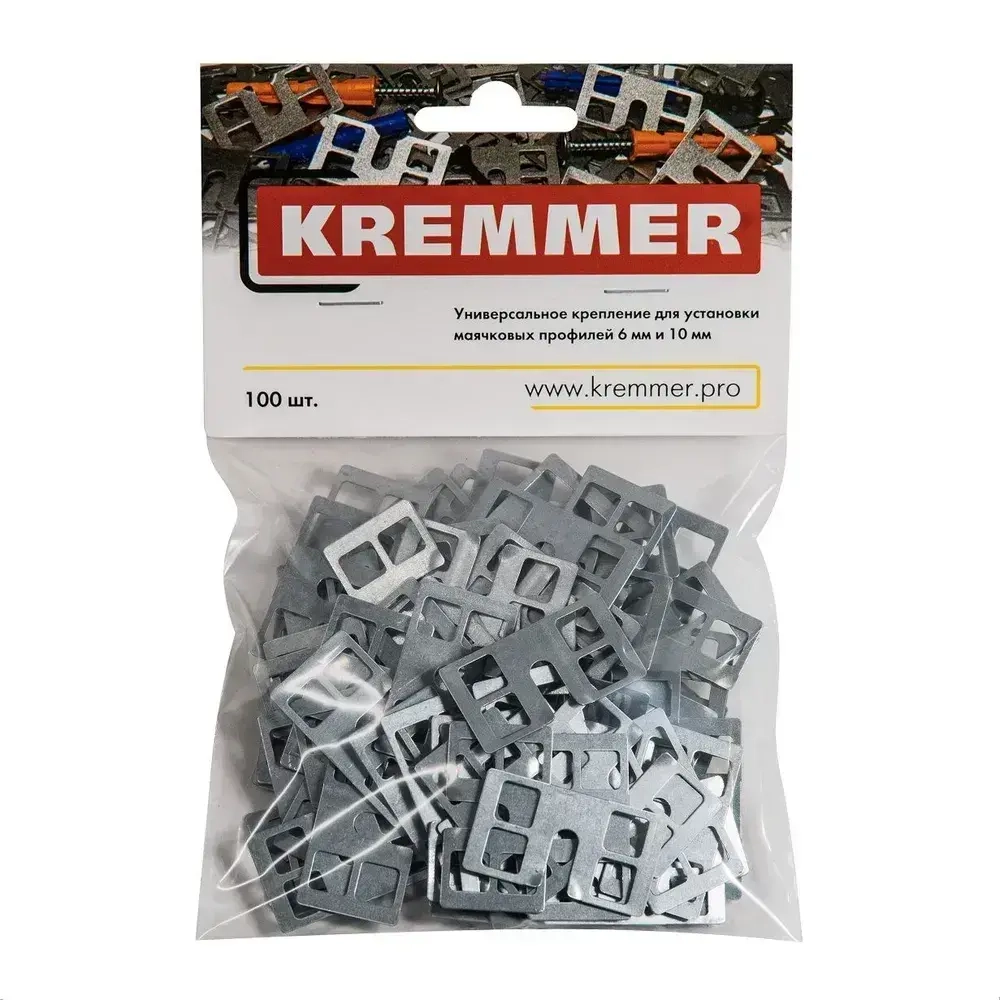 Крепления для штукатурных маяков КРЕММЕР, 100 шт