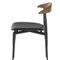 Стул Tor, черный, спинка из массива ореха