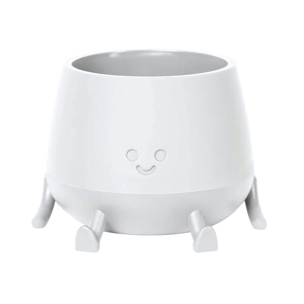 Кашпо "Мистер Грин" (0,6л) с дренажным донышком Цв. Белый