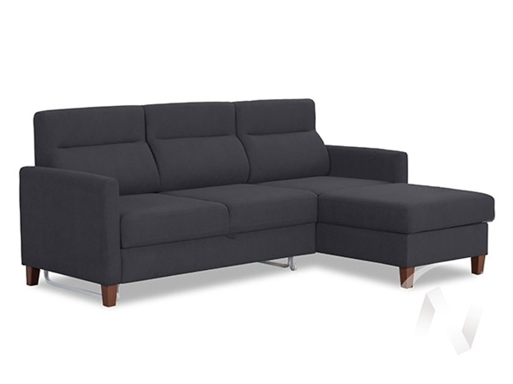 Диван угловой Марсель (ДУ) FROZEN 06 (темно-серый с мелкими разводами)