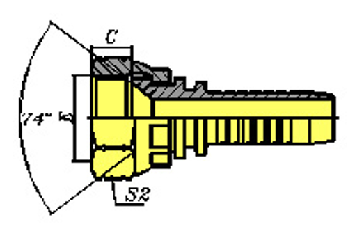 Фитинг DN 12 JIC (Г) 1.1/16