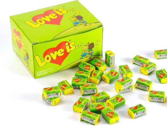 Saqqız / Жвачка Love is... (1 ədəd) - alma - limon