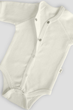 Боди с коротким рукавом на кнопках, Молочный