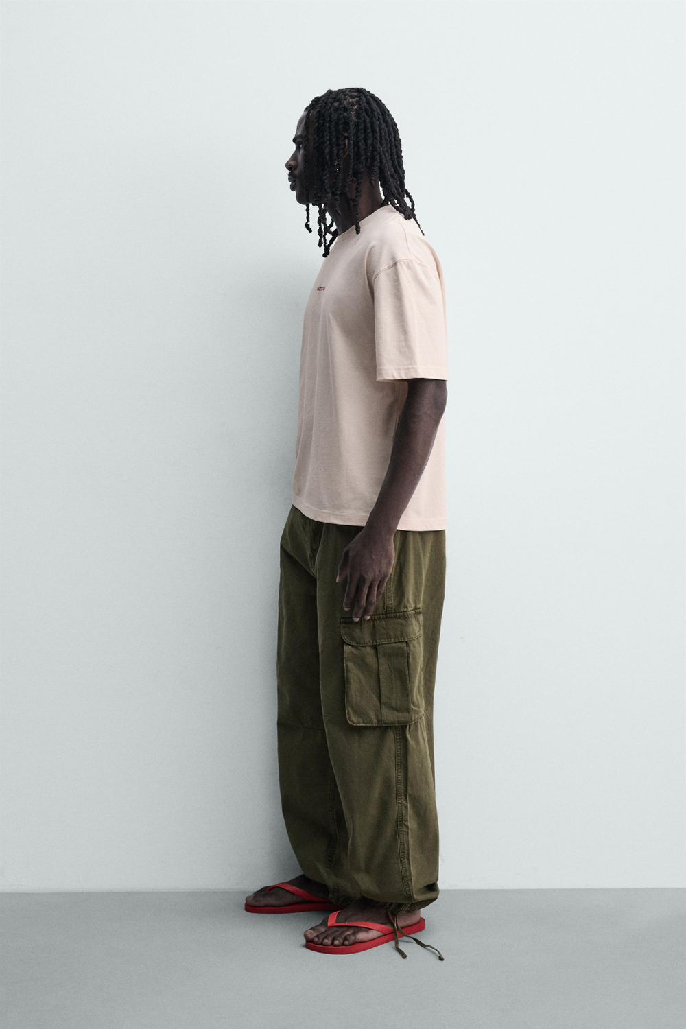 ZARA ФУТБОЛКА RELAXED FIT С НАДПИСЯМИ, РОЗОВЫЙ